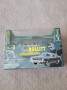 Revell Bullitt 68 Ford Mustang Metal Body Model Vintage Steve Mcqueen 1:25 New